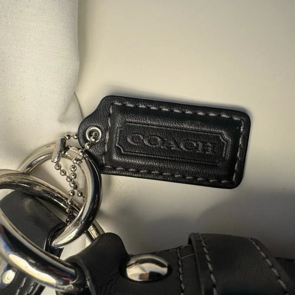 Coach Bag Black 'Zoe' E1032-F14706 Patent Leather Purse Hobo Shoulder Bag
